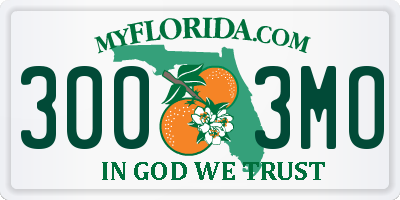 FL license plate 3003MO