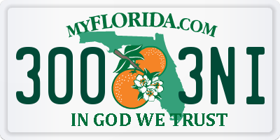 FL license plate 3003NI