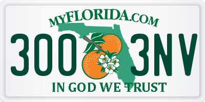 FL license plate 3003NV