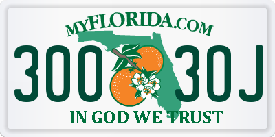 FL license plate 3003OJ