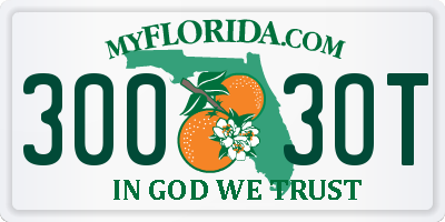 FL license plate 3003OT