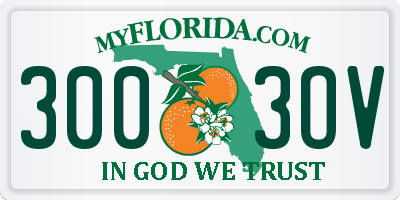 FL license plate 3003OV