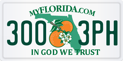 FL license plate 3003PH