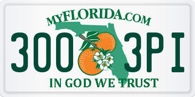 FL license plate 3003PI