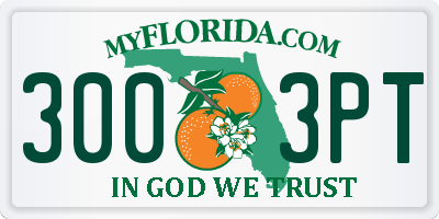 FL license plate 3003PT