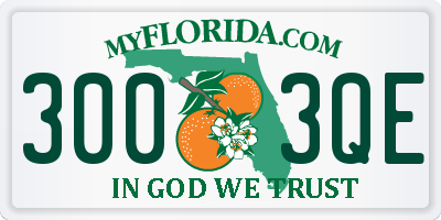 FL license plate 3003QE