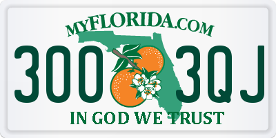 FL license plate 3003QJ