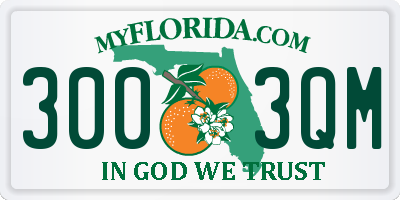 FL license plate 3003QM