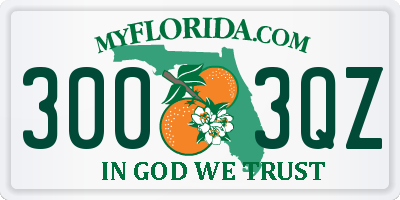 FL license plate 3003QZ