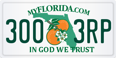 FL license plate 3003RP