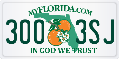 FL license plate 3003SJ