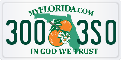 FL license plate 3003SO