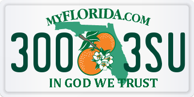 FL license plate 3003SU