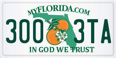 FL license plate 3003TA
