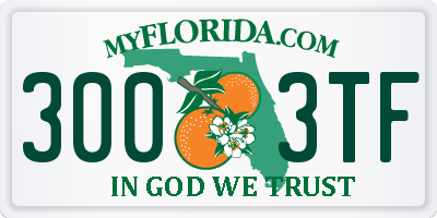 FL license plate 3003TF
