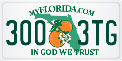 FL license plate 3003TG