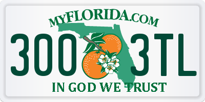 FL license plate 3003TL