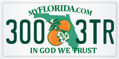 FL license plate 3003TR