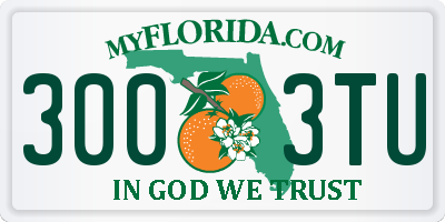 FL license plate 3003TU