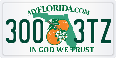FL license plate 3003TZ