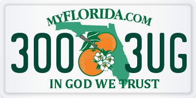 FL license plate 3003UG