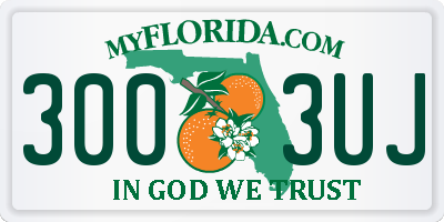 FL license plate 3003UJ
