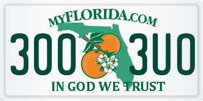 FL license plate 3003UO
