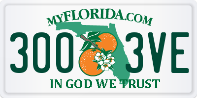 FL license plate 3003VE