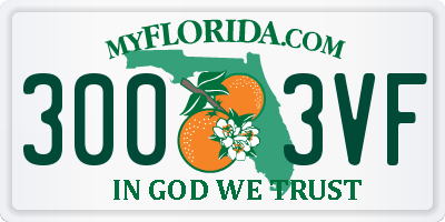FL license plate 3003VF