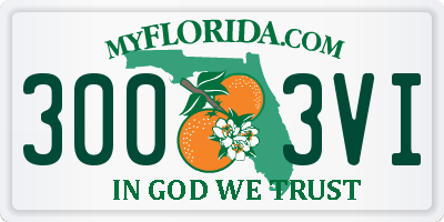FL license plate 3003VI