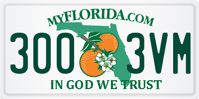 FL license plate 3003VM