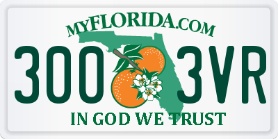 FL license plate 3003VR