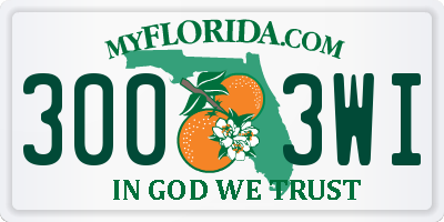 FL license plate 3003WI