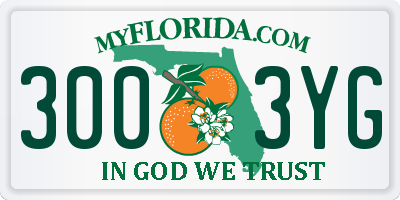 FL license plate 3003YG