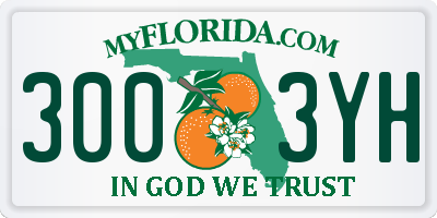 FL license plate 3003YH