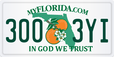 FL license plate 3003YI