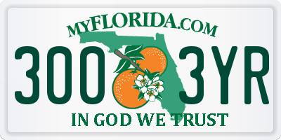 FL license plate 3003YR