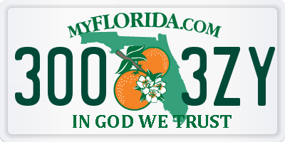 FL license plate 3003ZY
