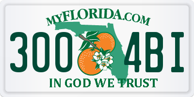 FL license plate 3004BI