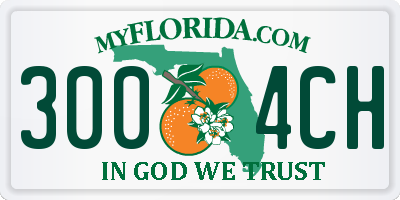 FL license plate 3004CH