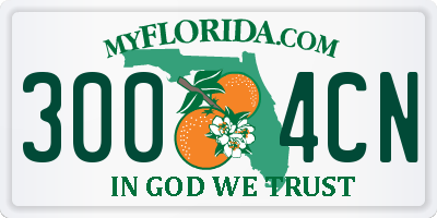 FL license plate 3004CN