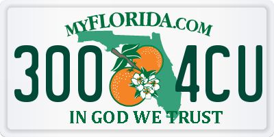 FL license plate 3004CU