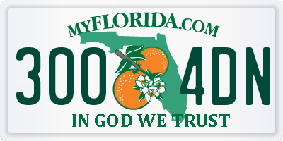 FL license plate 3004DN