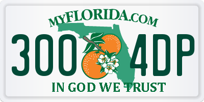 FL license plate 3004DP