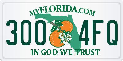 FL license plate 3004FQ