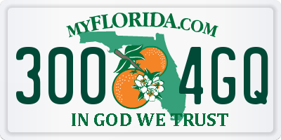 FL license plate 3004GQ