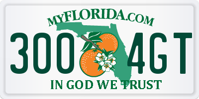 FL license plate 3004GT