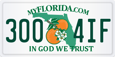 FL license plate 3004IF