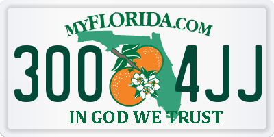 FL license plate 3004JJ