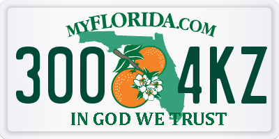 FL license plate 3004KZ